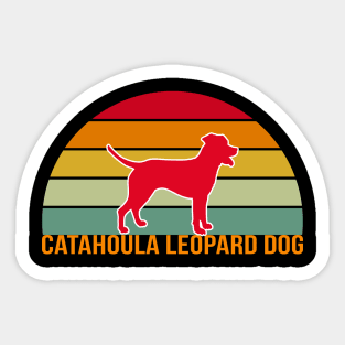 Catahoula Leopard Dog Vintage Silhouette Sticker